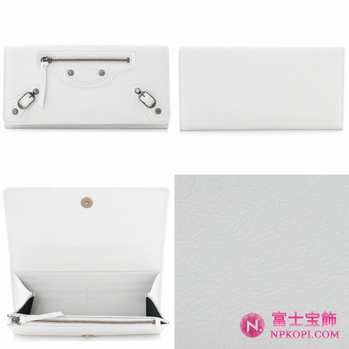 BALENCIAGA/バレンシアガ 2012年春夏THE MONEY CLASSIC2つ折り長財布 163471 D940T 9001 